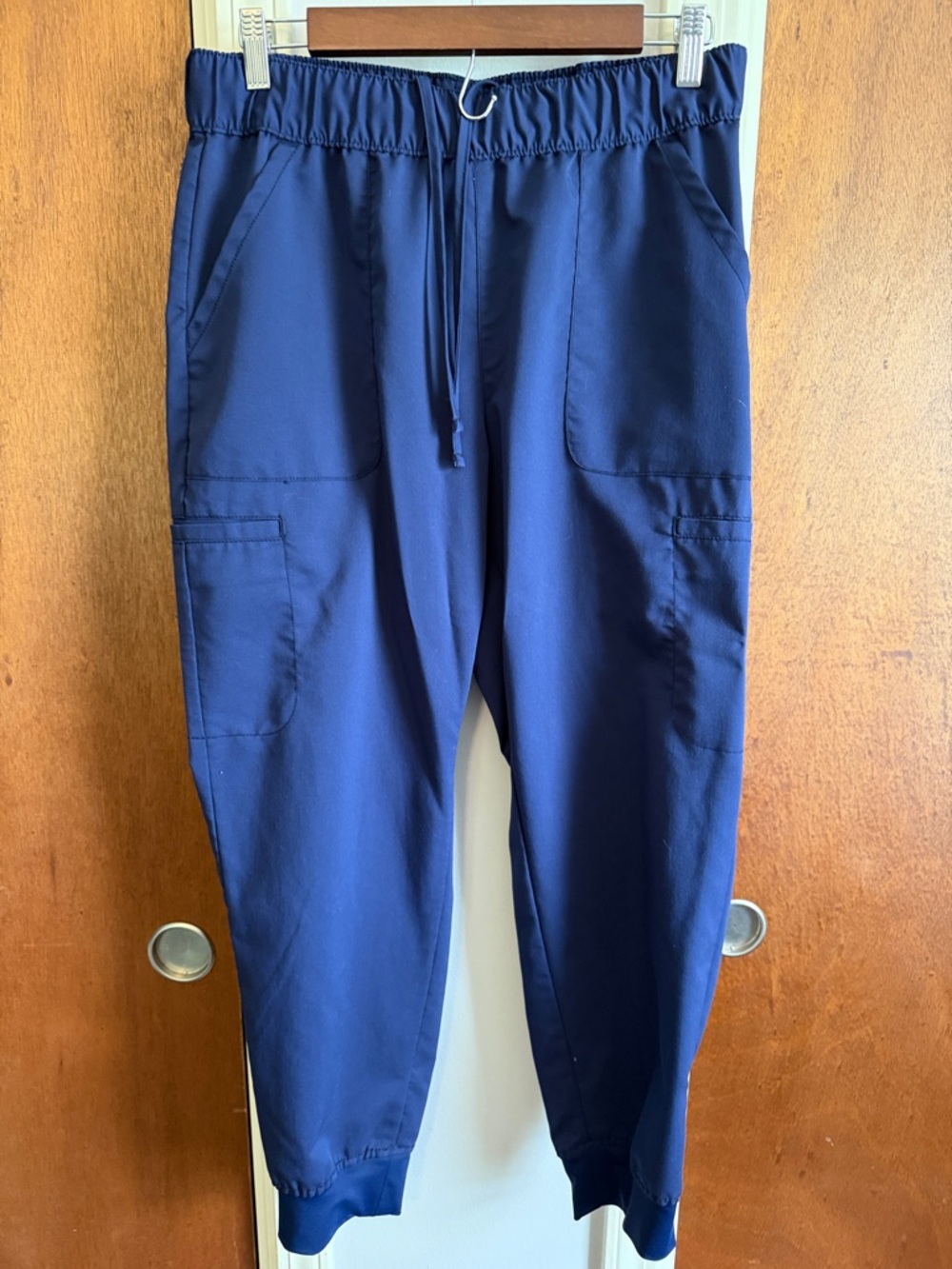 Women’s Navy Drawstring Jogger Scrub Pants Medium petite